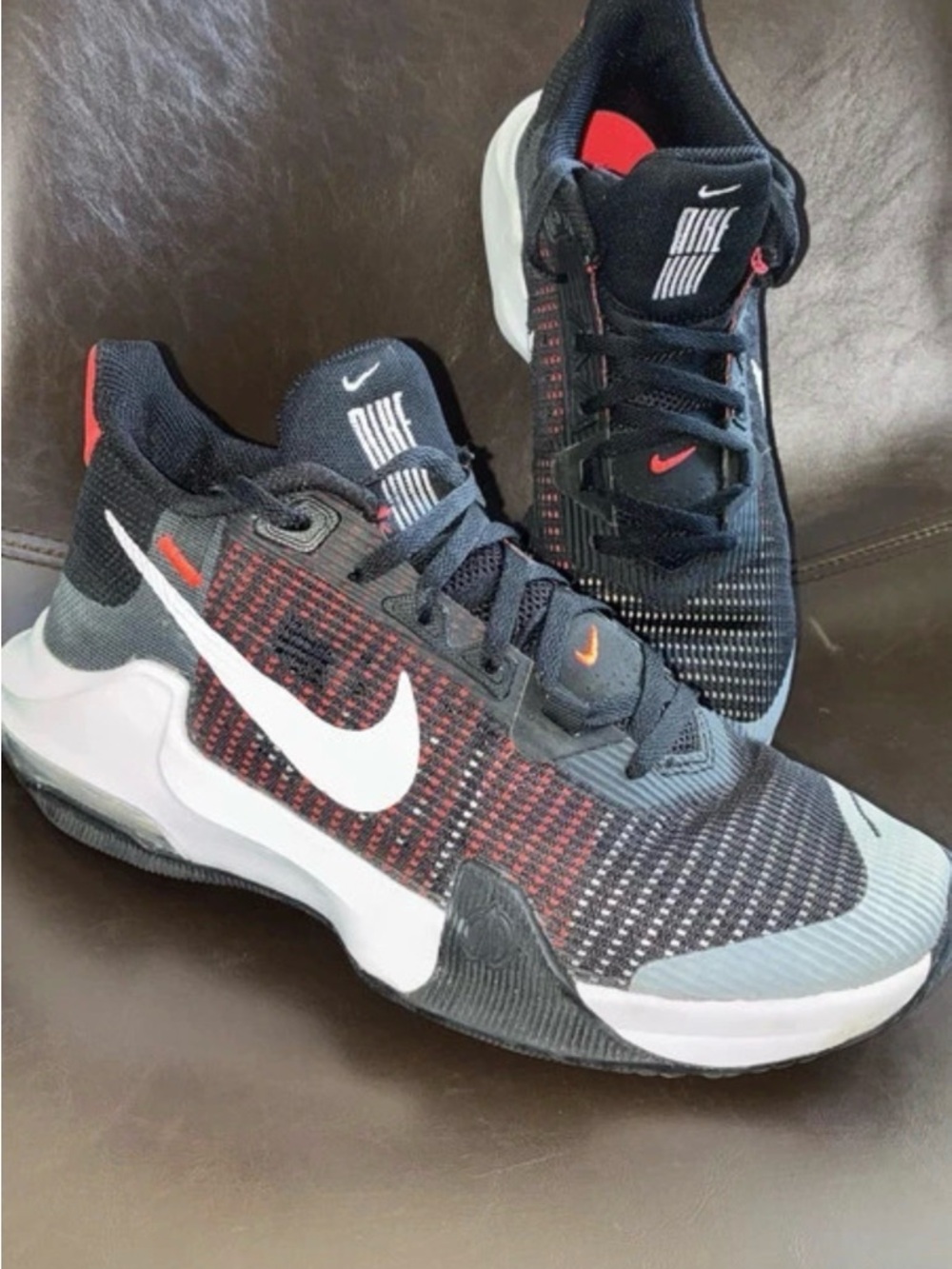 Nike Men's Black, Red and White Athletic Sneakers